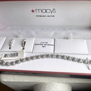 Diamond Bracelet and Earrings